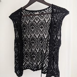Black lace shrug